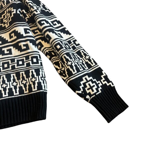 Beach Riot Monterey Jacquard Quarter Zip Sweater Sweatshirt Tribal Print Small - Picture 7 of 9